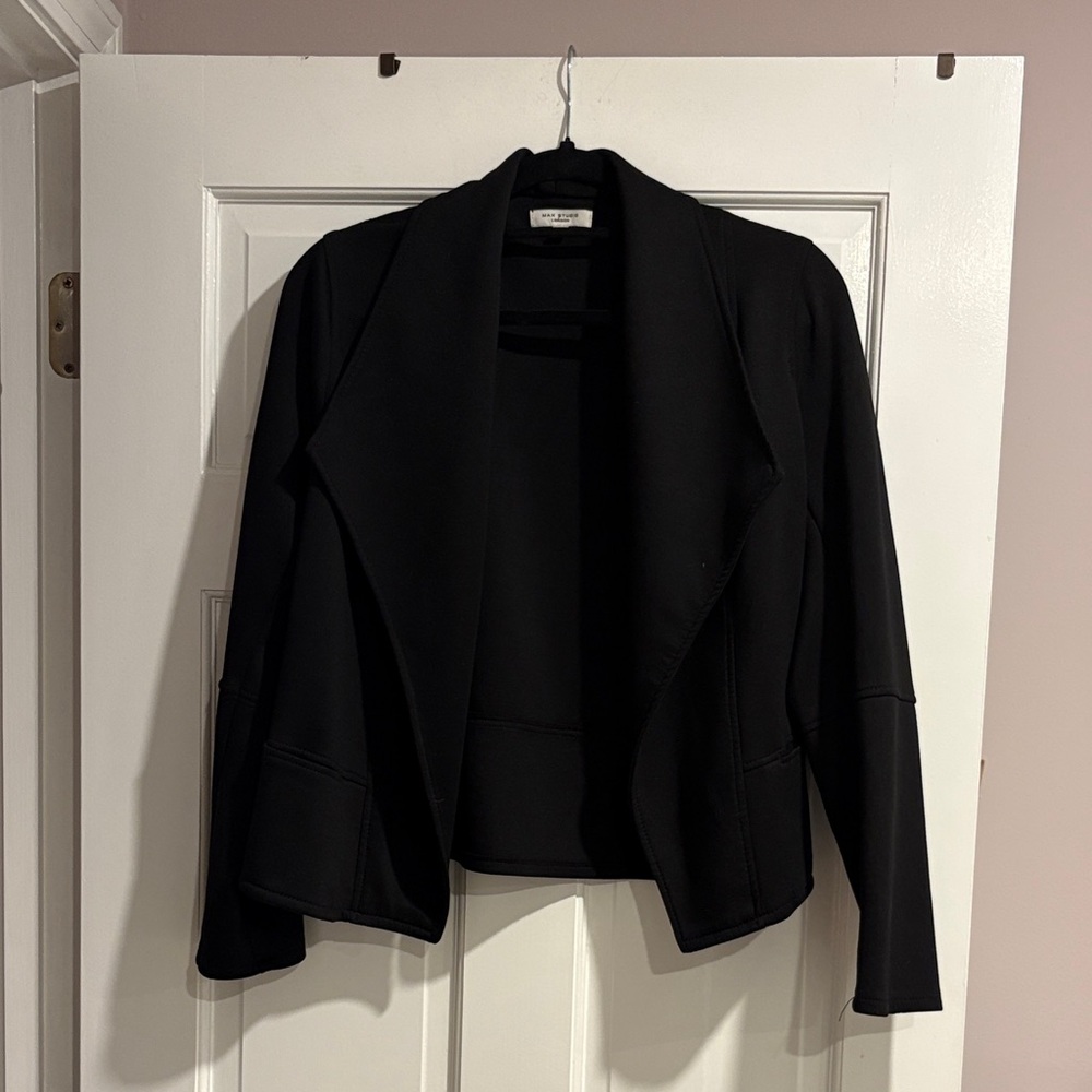Max Studio Black Open-Front Blazer